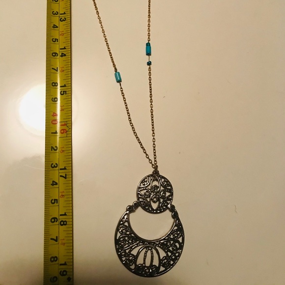 Thin long American Eagle necklace and pendent - Picture 7 of 8